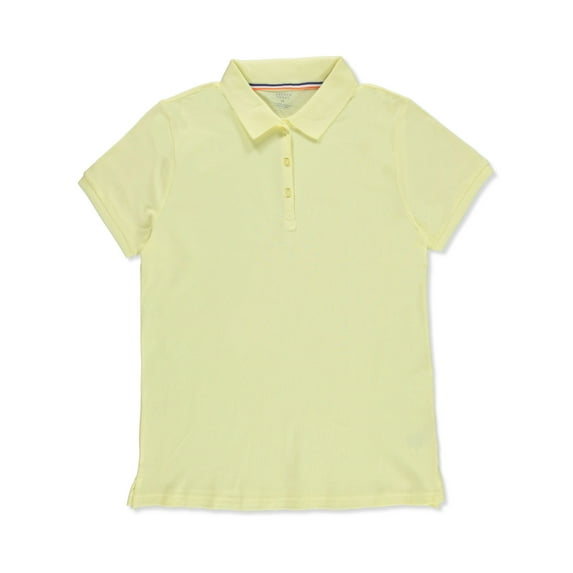 French Toast Women's Stretch Pique Polo - yellow, l (Big Girls)