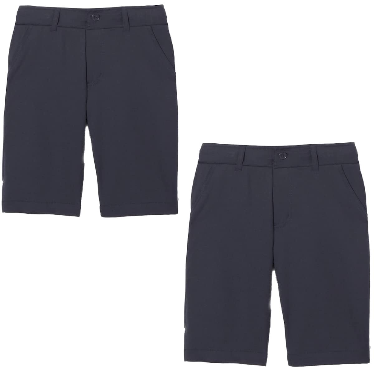 French Toast Youth Boys 2Pack Performance Uniform Shorts (Khaki, 12