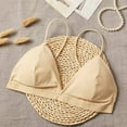 thumbnail image 1 of French Triangle Cup Thread Thin Shoulder Strap Beauty Back Bra Sexy Deep V-Neck Solid Color Tube Top, 1 of 7