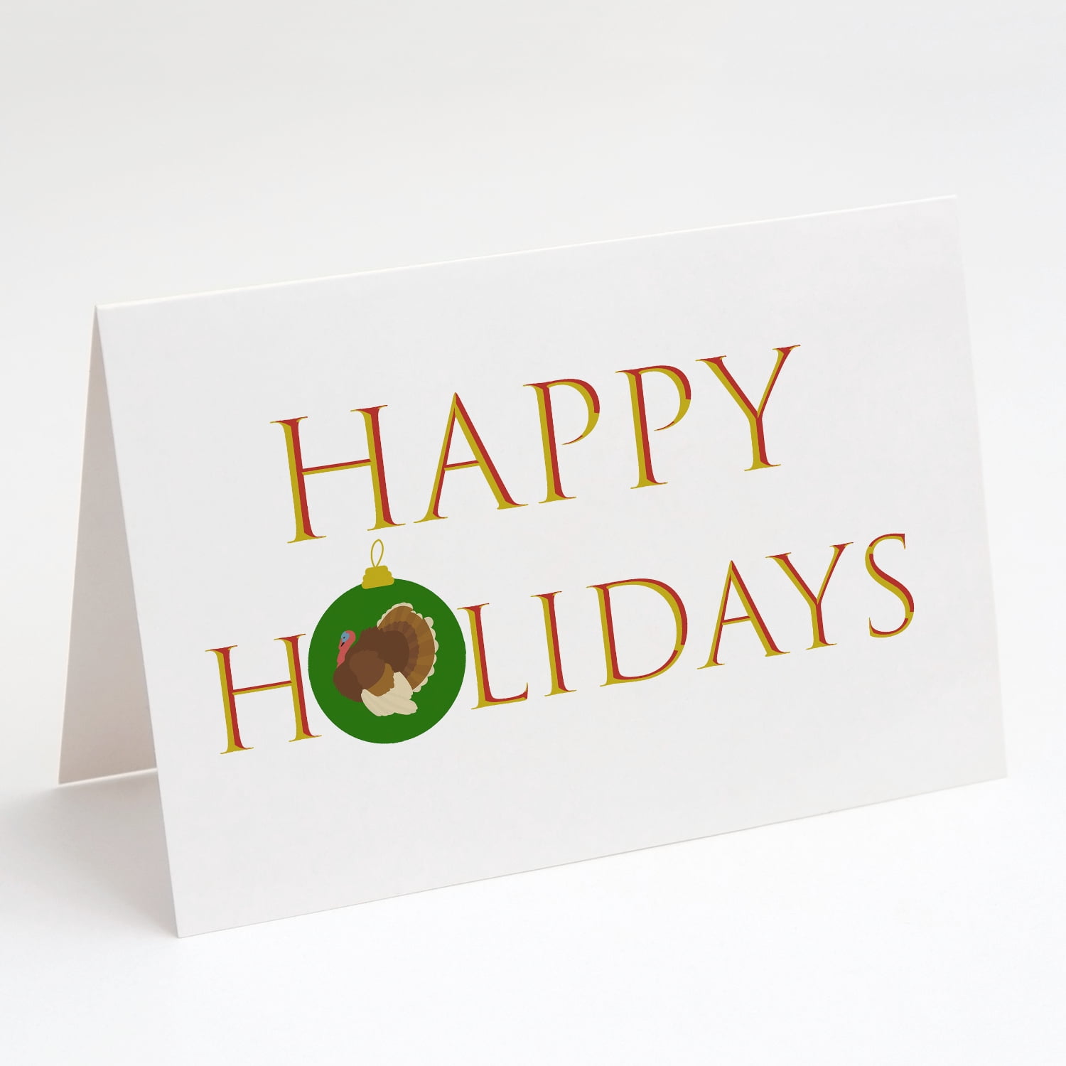 French Turkey Dindon Happy Holidays Christmas Greeting Cards and Envelopes Pack of 8 7 in x 5 in