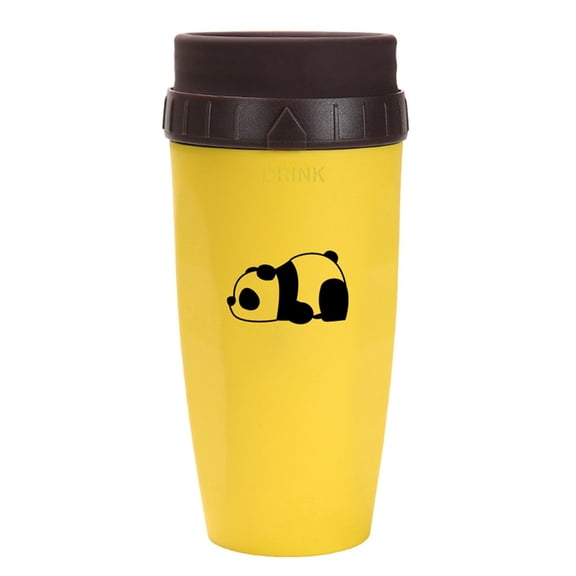 French Twist Cup, Cold Drink Coffee Juice Cup, Portable Plastic Insulation, Coffee Straw Cup Panda