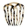 thumbnail image 1 of French Twist Hair Side Comb Hollow Out Wavy 7 Teeth Acetate Tortoise Hairpin, 1 of 8