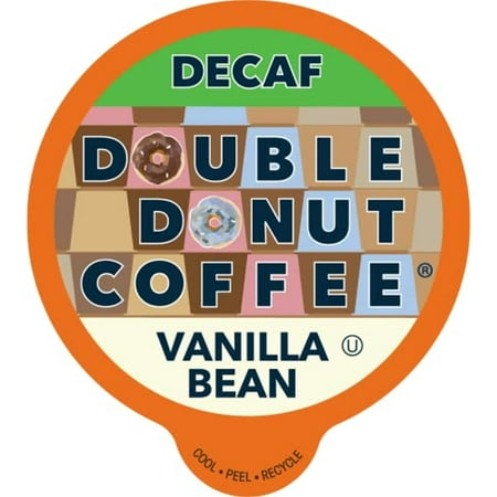 French Vanilla Coffee Medium Roast Decaf Flavored Coffee Pods For Keurig K Cups Makers From Double Donut, 24 Capsules
