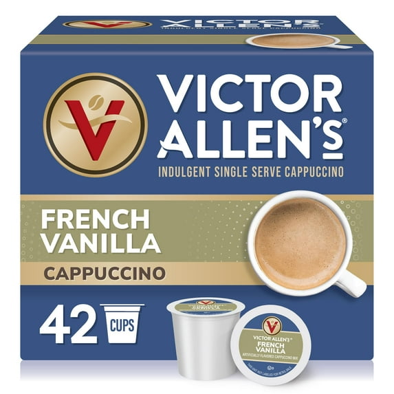 Victor Allen's Coffee French Vanilla Flavored Cappuccino Mix, 42 Count, Single Serve K-Cup Pods for Keurig K-Cup Brewers BB1