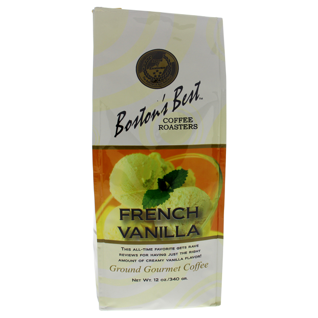 French Vanilla Ground Gourmet Coffee by Bostons Best for 12 oz Coffee