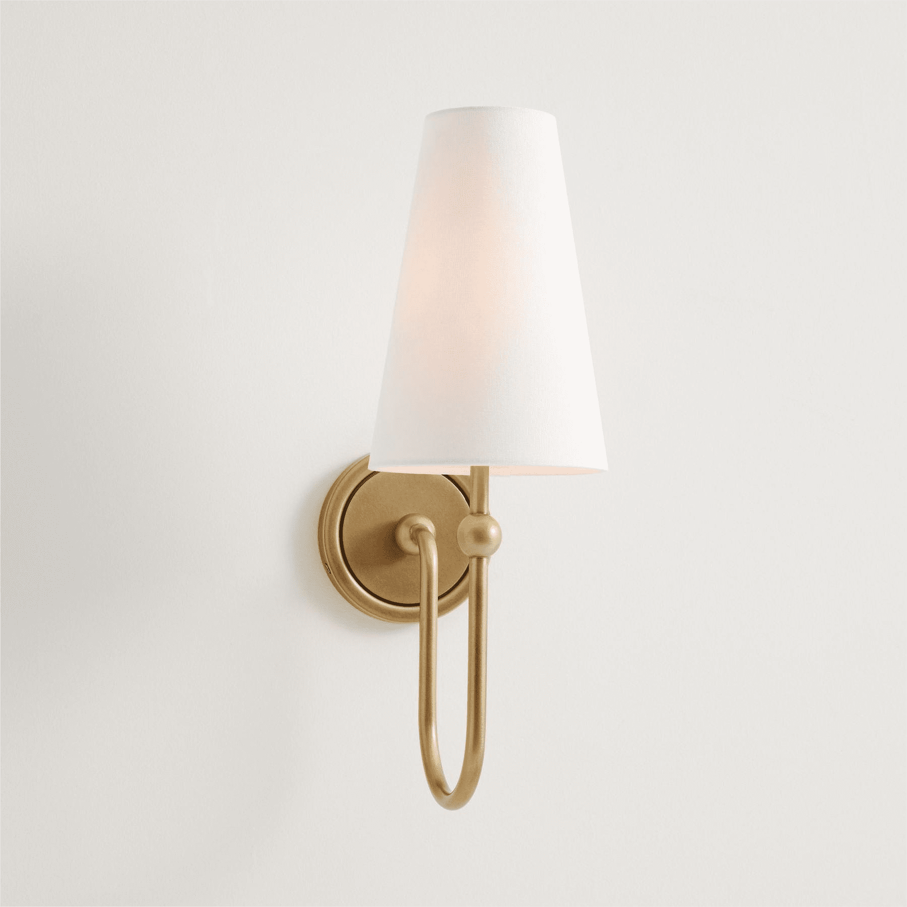 French Vintage Brass Wall Sconce, Linen Shade Bedroom Bedside Lamp, Living Room Hallway Cafe Lighting, Minimalist Artisan Ambient Light Fixture