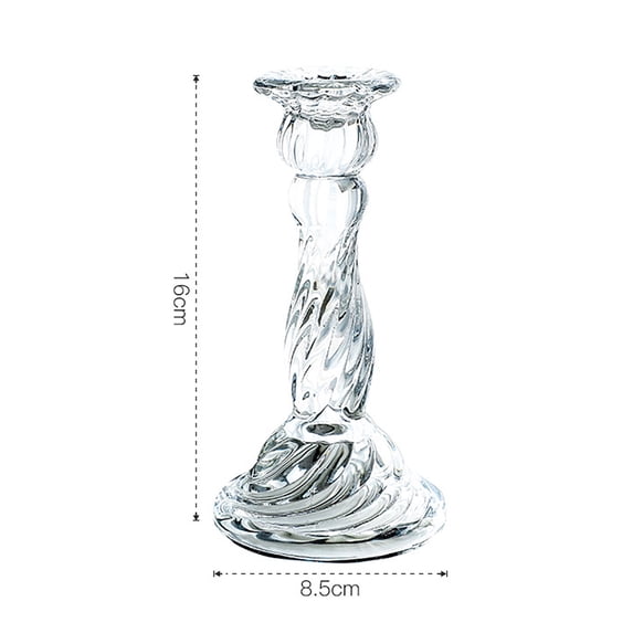 French Vintage Crystal Candle Holder D Glass for Candlelight Dinner Wedding Table Centerpiece