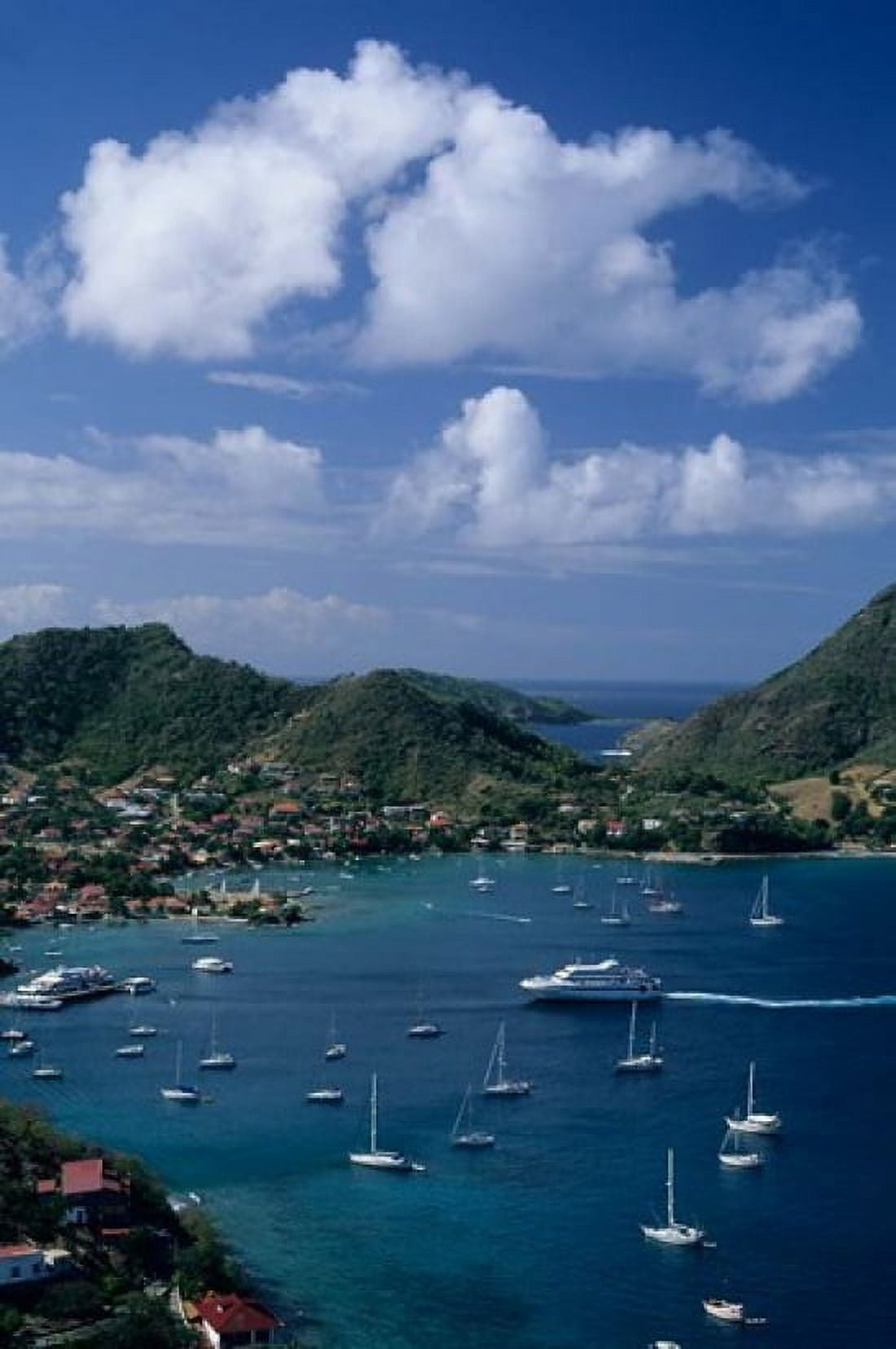 French West Indies Isle des Saintes Bourg harbor Canvas Art - Kevin Schafer DanitaDelimont (18 x 27)