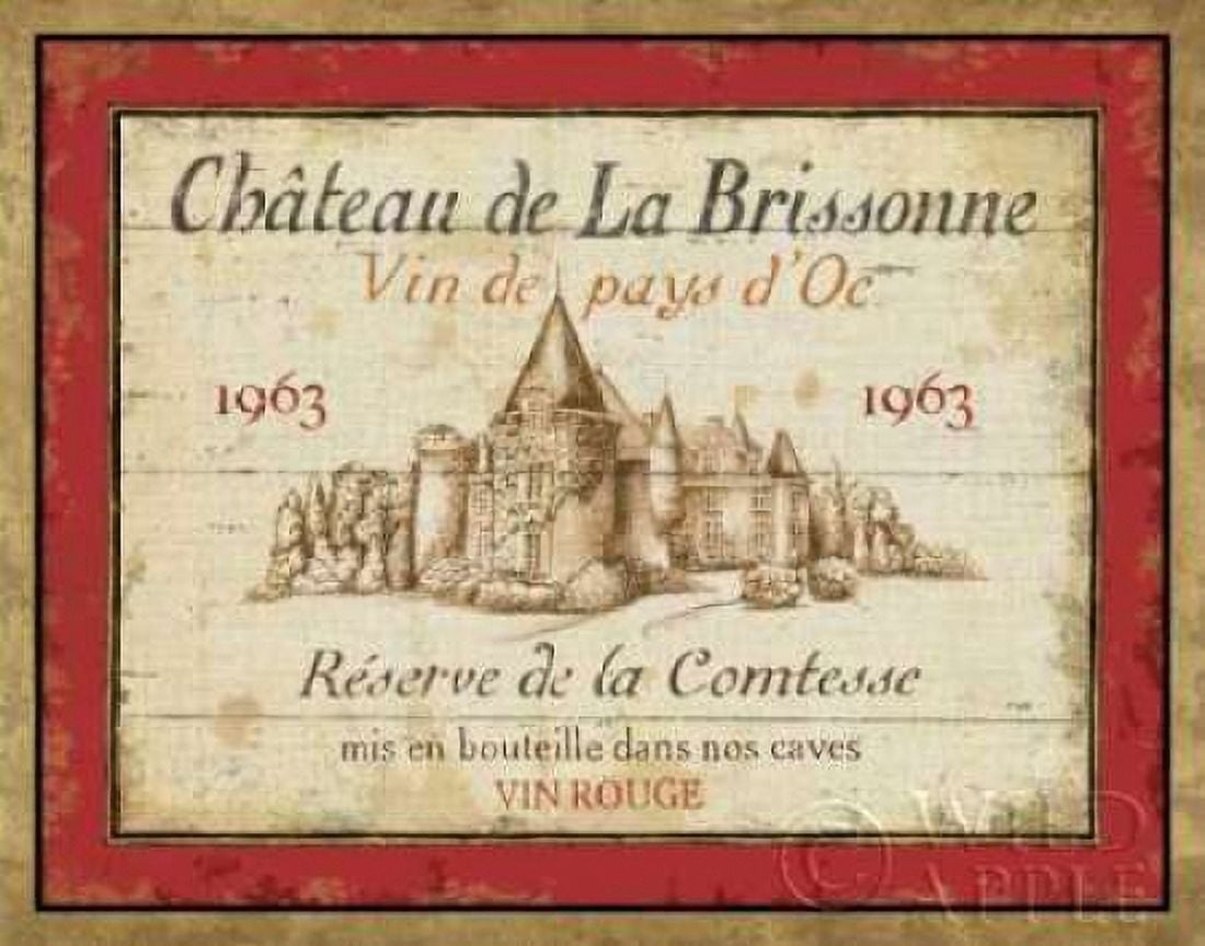 French Wine Label I Canvas Art - Daphne Brissonnet (22 x 28)