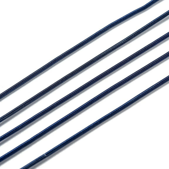 French Wire Gimp Wire Flexible Round Copper Wire Metallic Thread for Embroidery Projects and Jewelry Making Midnight Blue 18 Gauge(1mm) 10g/bag