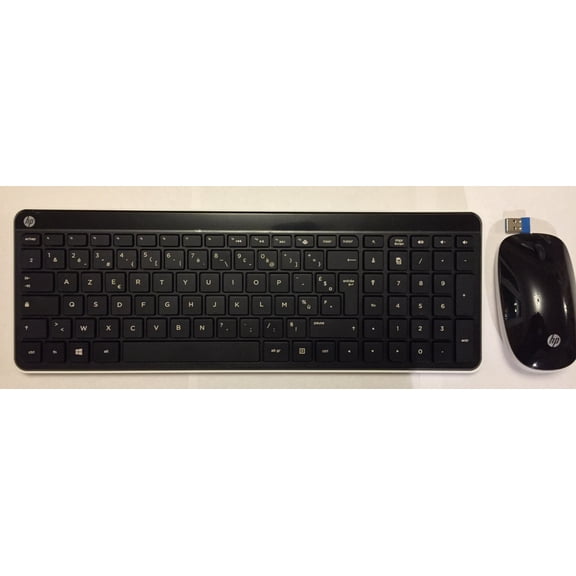 French Wireless Keyboard and Mouse French Azerty Computer Language Keyboard layout HP