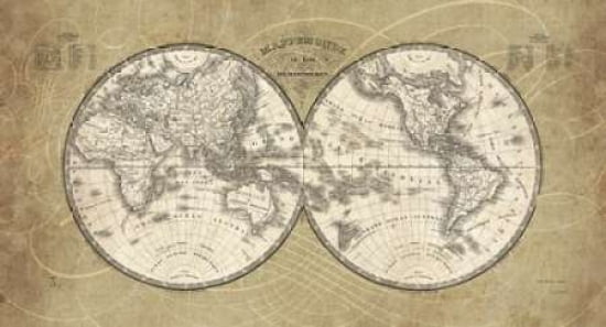 French World Map Canvas Art - Sue Schlabach (24 x 36)