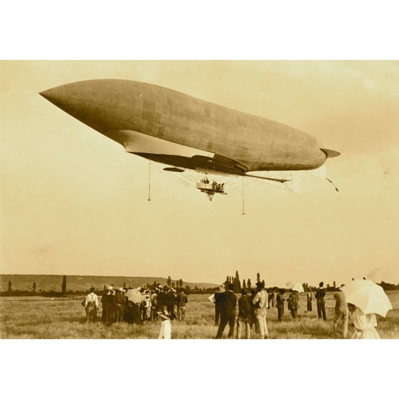 French military dirigible "R?publique" leaving Moisson for Chalais-Mendon Poster Print (24 x 36)