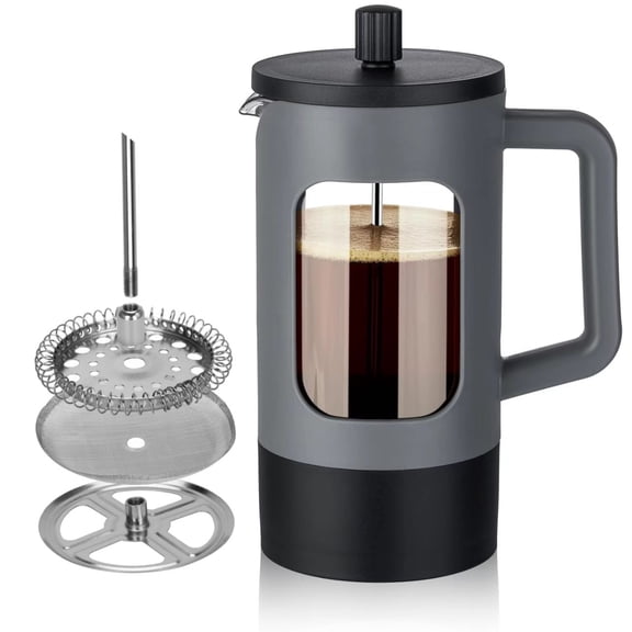 French press, borosilicate glass French press coffee maker, With Filtration Systems, Cold Brew Coffee Maker for Camping Travel Gifts, home, office, kitchen, travel, fashion（350ml）