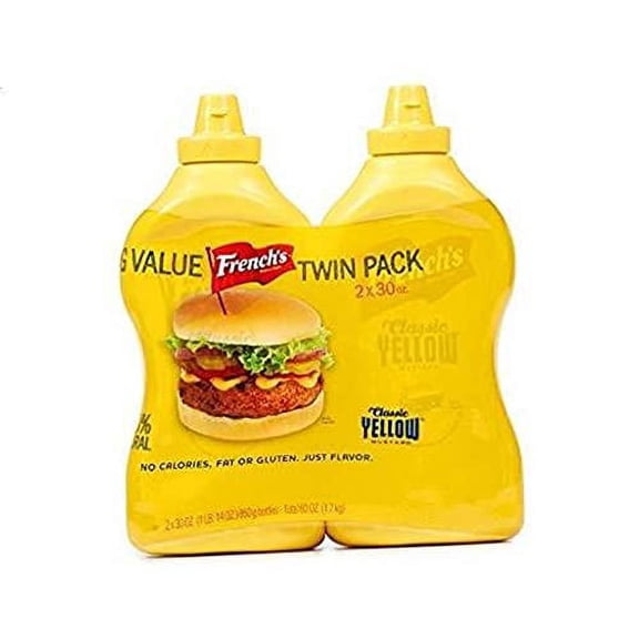 French's Classic Yellow Mustard; Big Value Twin Pack - 2 Count (30 oz.)