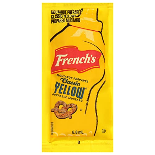 French's Classic Yellow Mustard Packets, 200 count One 200 Count Individual Yellow Mustard