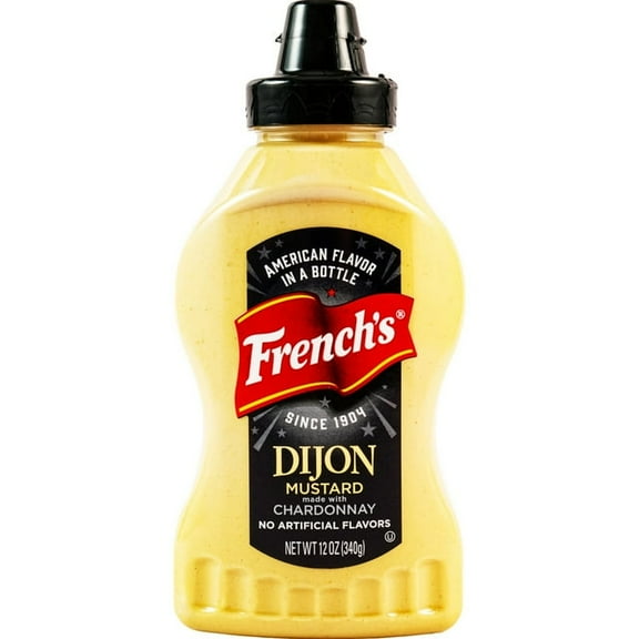 French's No Artificial Flavors Gluten Free Chardonnay Dijon Mustard Squeeze Bottle 12 oz Bottle (Pack of 2)