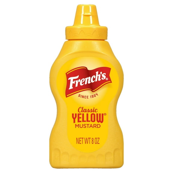 French's No Artificial Flavors Gluten Free Classic Yellow Mustard, 8 oz Bottle(3 Packs)