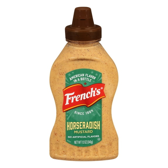 French's No Artificial Flavors Horseradish Deli Mustard Squeeze Bottle, 12.0 oz Bottle
