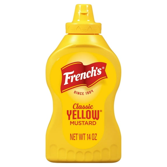 French's No Artificial Flavors Kosher Classic Yellow Mustard 14 oz Bottle (Pack of 4)