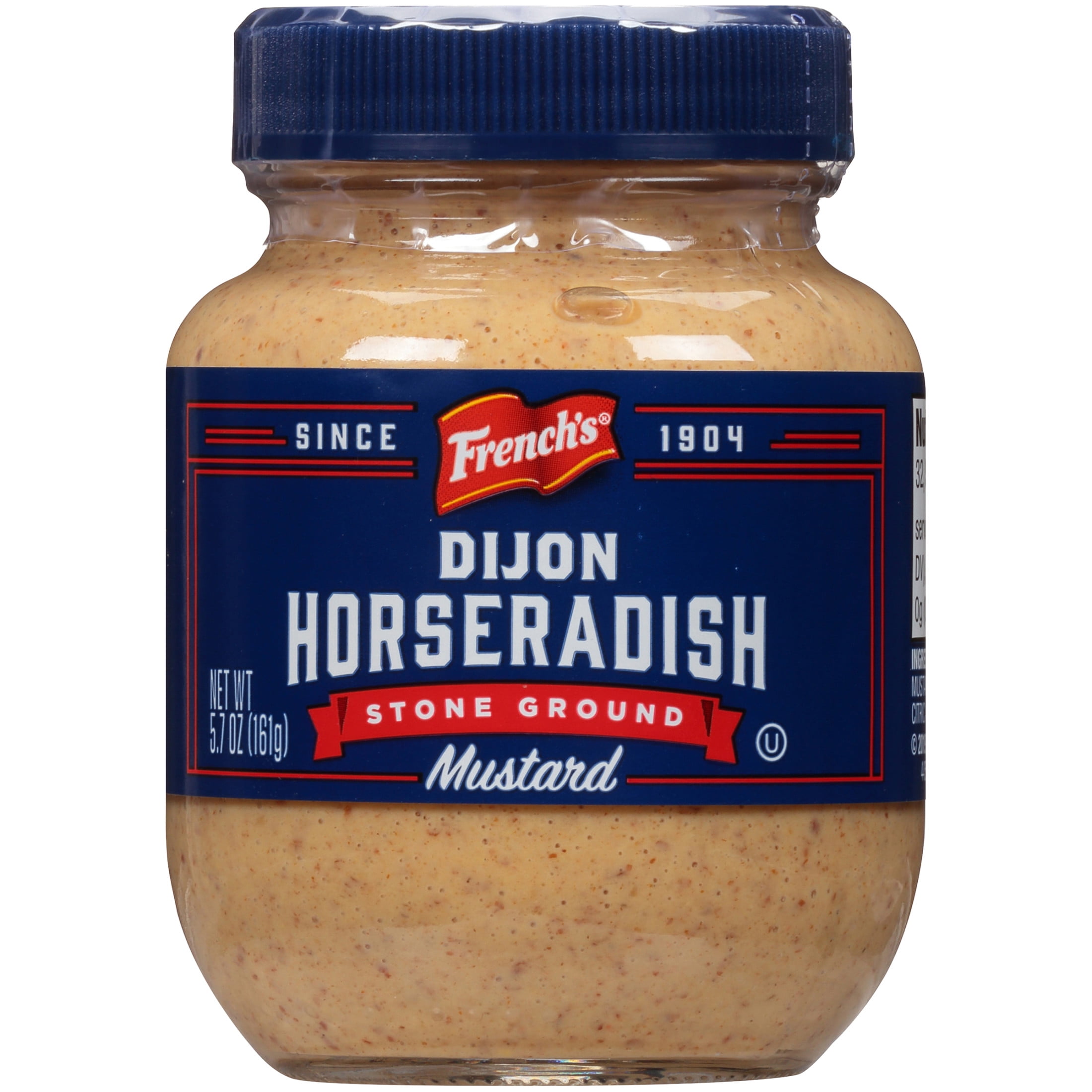 French's No Artificial Flavors Kosher Dijon Horseradish Stone Ground Mustard, 5.7 oz Jar