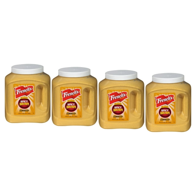 (4 pack) French's Spicy Brown Mustard, 105 oz Mustards