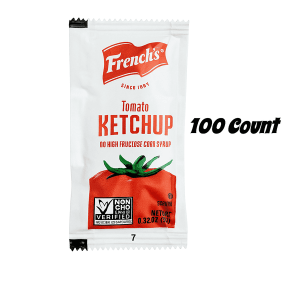 French's Tomato Ketchup Packets (0.32 oz Each), 100 Count