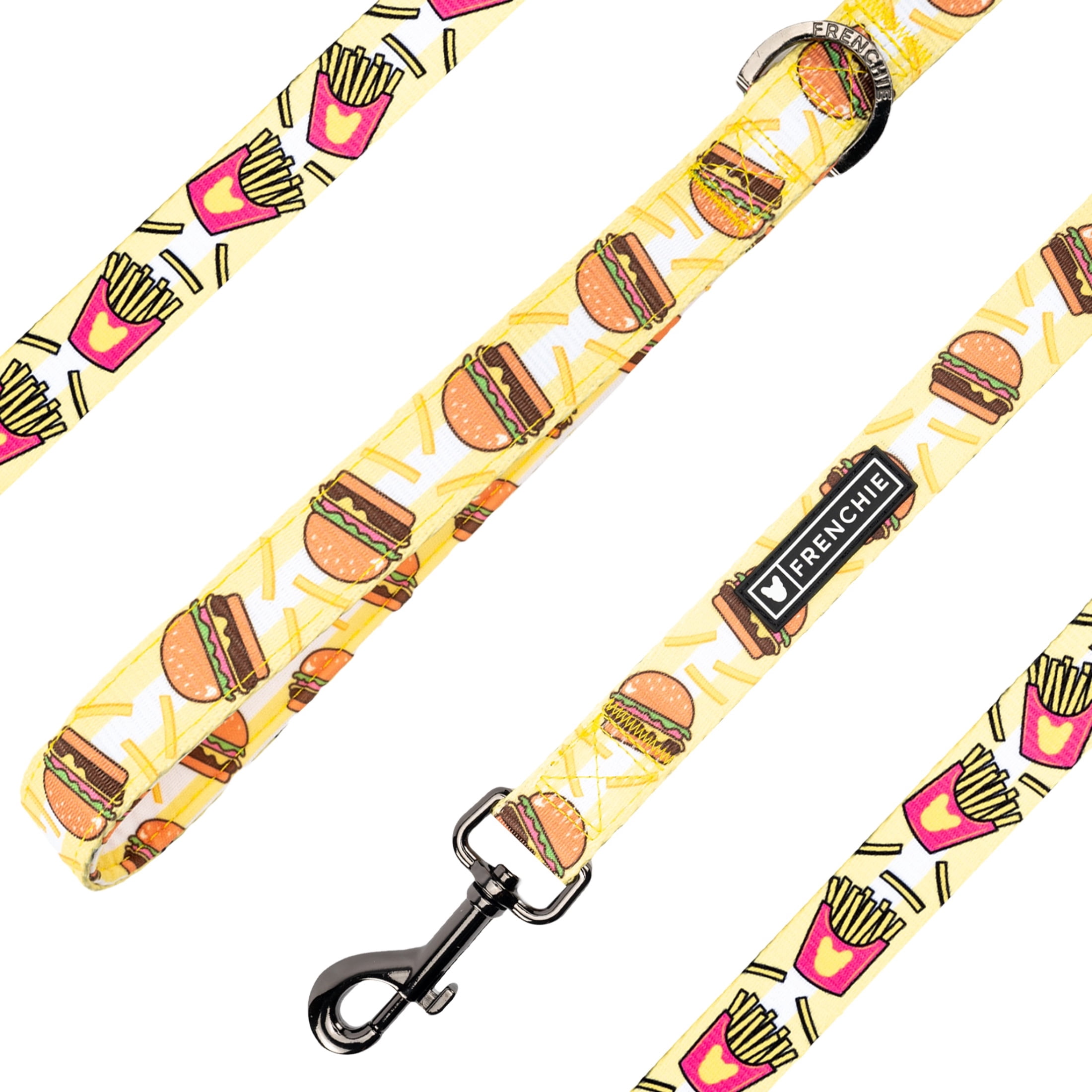 Buckle-Down Hundeleine Burger Fries Cartoon – 1,8 M Lang, 2,5 Cm Breit, Aus Strapazierfähigem Polyester