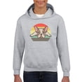 thumbnail image 1 of Frenchie Bulldog Retro Style Hoodie Juniors -Image by Shutterstock,  Medium, 1 of 4