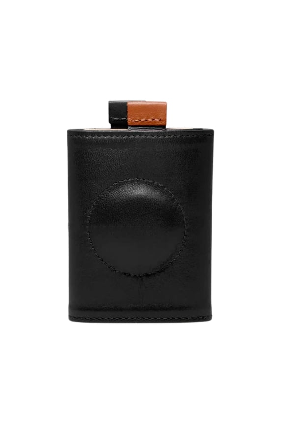 Co. - AirTag Speed Wallet Mini - Ultra-Slim RFID Blocking Card Holder - Quick-Access Pull Tab with AirTag Pocket - Minimalist Front-Pocket Full-Grain Italian Leather