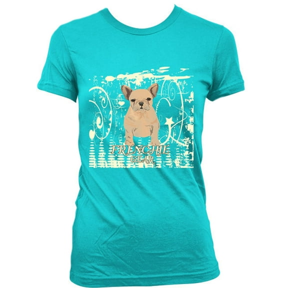 Frenchie Cream Womens' French Bulldog Fitted T-Shirt (2XL)