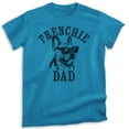 thumbnail image 1 of Frenchie Dad T-shirt, Unisex Men's Shirt, French Bulldog Owner, Best Dog Dad Gift, Heather Blue, Large, 1 of 6