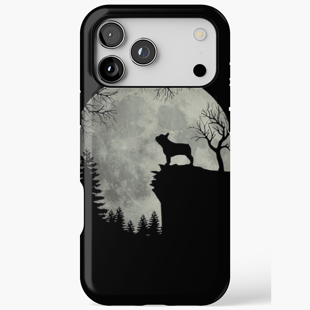 Frenchie Dog Howling at Moon Halloween Art Compatible Phone Case for ...