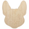thumbnail image 1 of Frenchie French Bulldog Dog Head Wood Shape Unfinished Piece Cutout Craft DIY Projects - 4.70 Inch Size - 1/4 Inch Thick, 1 of 7