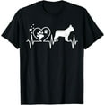 thumbnail image 1 of Frenchie French Bulldog Mom Mama Dad Heartbeat Heart Gift T-Shirt, 1 of 4