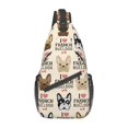 thumbnail image 1 of Custom Cute French Bulldog Puppy Sling Bag for Men Cool Pet Dog Shoulder Crossbody Chest Backpack Travel Hiking Daypack, 1 of 7