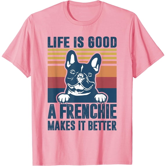 Frenchie Gifts for Dad Mom French Bulldog Softstyle Unisex T-Shirt,Light Pink Color,Size 2XL