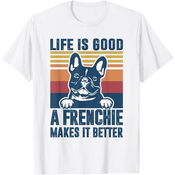 Frenchie Gifts for Dad Mom French Bulldog Softstyle Unisex T-Shirt,White Color,Size 5-6T