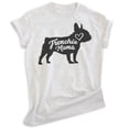 thumbnail image 1 of Frenchie Mama T-shirt, Unisex Women's Shirt, French Bulldog Owner, Best Dog Mom Gift, Heather Ash, Small, 1 of 6