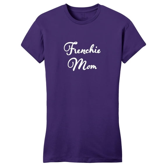 Frenchie Mom - Script - Women's Fitted T-Shirt
