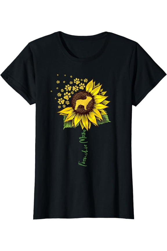 Frenchie Mom Sunflower French Bulldog Lover Gifts Dog Mama T-Shirt