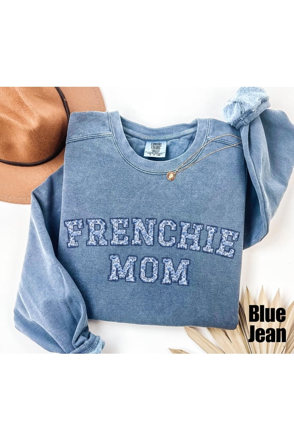 Frenchie Mom T-Shirt, French Bulldog Mom Gift, French Bulldog Apparel, Frenchie Mama Crewn