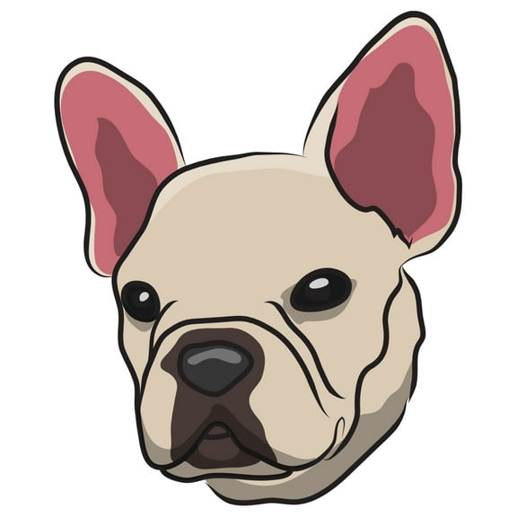 Frenchie Pug Decal | Indoor/Outdoor | Dog Lover Super Cute Sticker for SUV Windows, Dorm Rooms, Bedroom, Offices | SignMission personalized gift | 12"