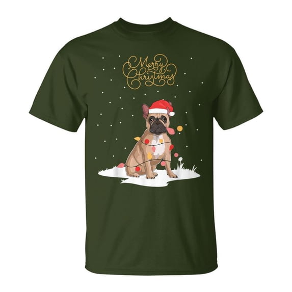 Frenchie Santa Xmas Merry Christmas French Bulldog TShirt
