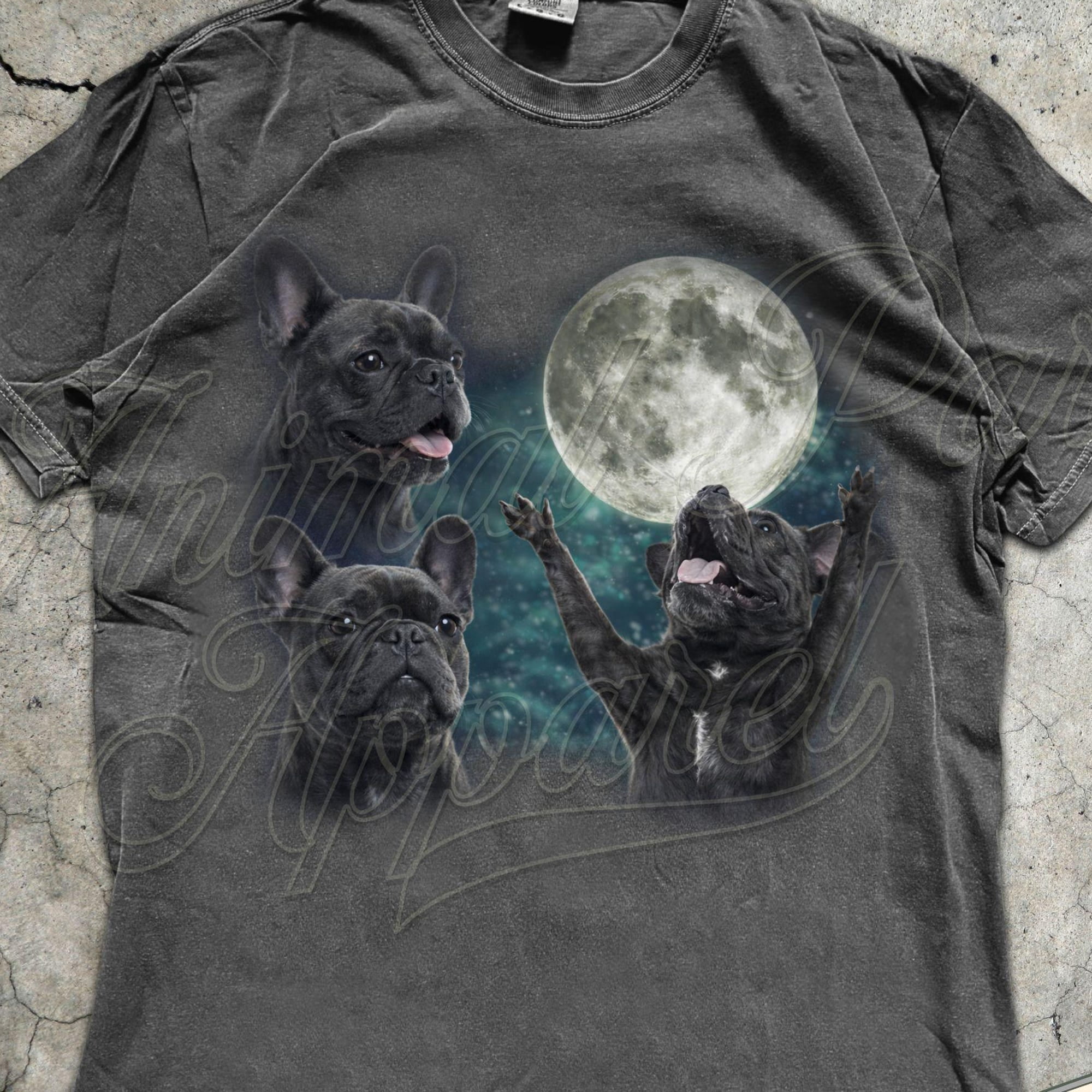 Frenchies Howling To The Moon TShirt Graphic Dog Lover Shirt Gift ...