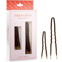 Frenchies Ultra Flocked Extra Soft French Twist Hair Pins: The French Hair Pins for Buns, Updo Hairstyles, Hair Extensions + Wigs - 20 Count Brown