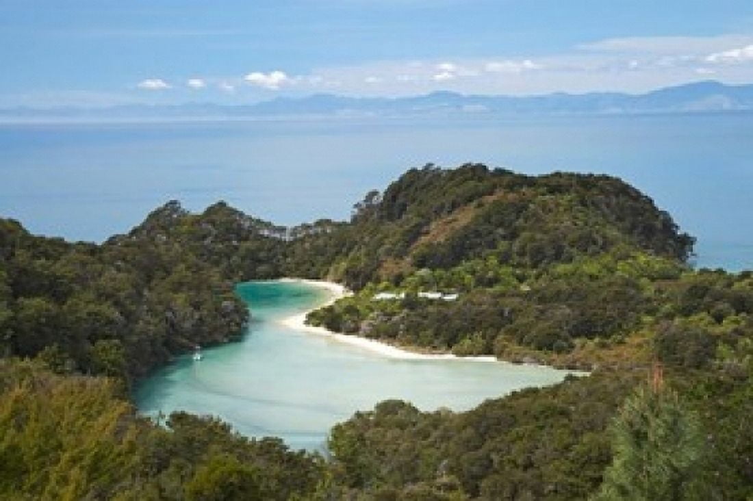Frenchman Bay from Abel Tasman South Island New Zealand Canvas Art - David Wall DanitaDelimont (17 x 11)