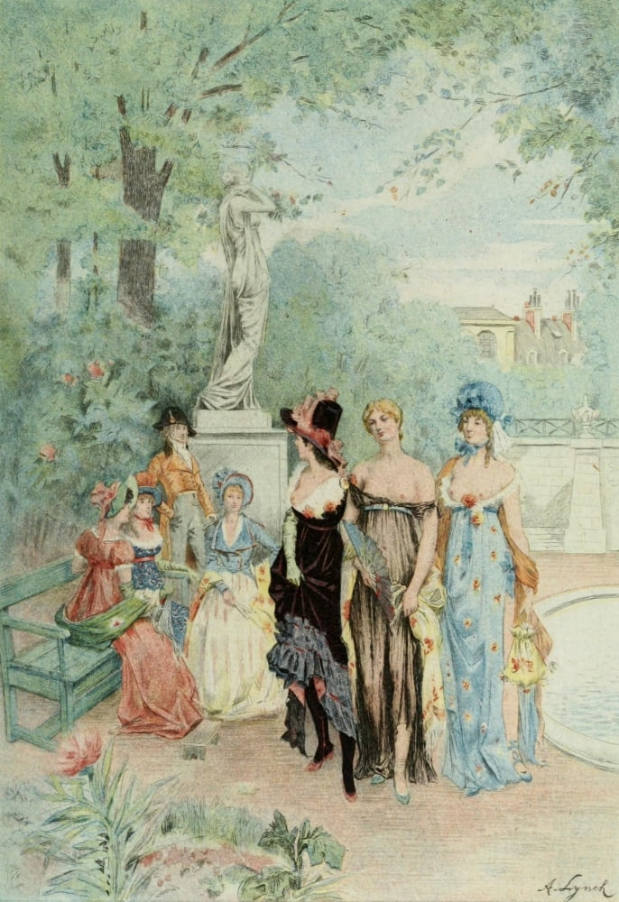 Frenchwoman of the Century 1886 Ladies in the park Canvas Art - Albert Lynch (18 x 24)