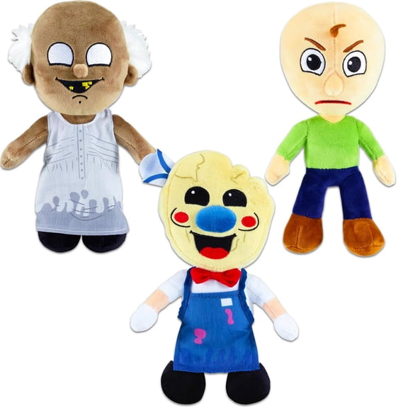 Frenemies Plush Set - 3 Pack Bundle 8" Plushies Featuring Rod, Granny Baldi with, Stickers, More | Novelty Frenemies Soft Figures for Collectors | Frenemies Party Favors