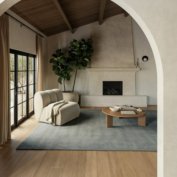 Rugs USA Maru Wool Area Rug, 7' 6" x 9' 6", Maru Blue Grey